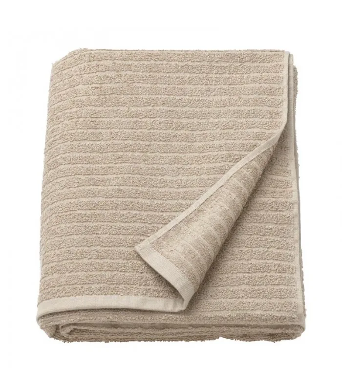 حوله ایکیا مدل VÅGSJÖN رنگ بژ سایز 100×150 – حوله با کیفیت و کاربردی