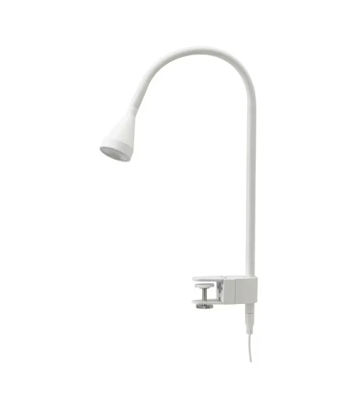 چراغ گیره دار LED ایکیا مدل NAVLINGE با رنگ سفید و طراحی مدرن